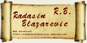 Radašin Blažarević vizit kartica